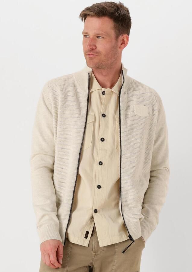 PME LEGEND Heren Truien & Vesten Zip Jacket Structure Cotton Ecru - Foto 4