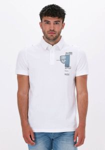 PME Legend Witte Polo Short Sleeve Polo Stretch Pique