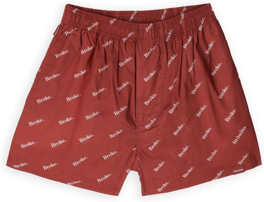 POCKIES Heren Boxershorts Broke Boxers Rood