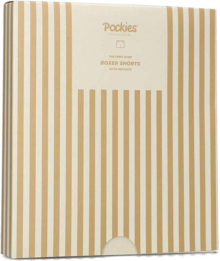 POCKIES Heren Boxershorts Striped Beige