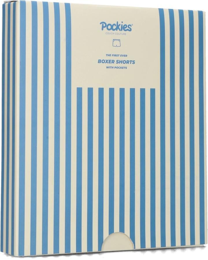 POCKIES Heren Boxershorts Striped Blauw