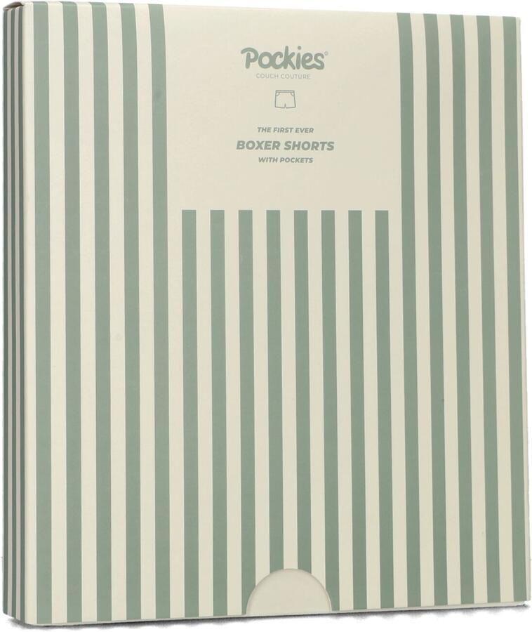 POCKIES Heren Boxershorts Striped Groen