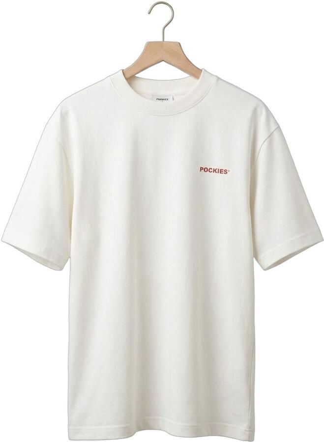 POCKIES Heren Polo's & T-shirts Alarmclock Tee Gebroken Wit - Foto 2