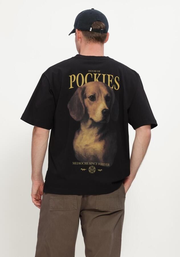 POCKIES Heren Polo's & T-shirts Beagle Tee Zwart