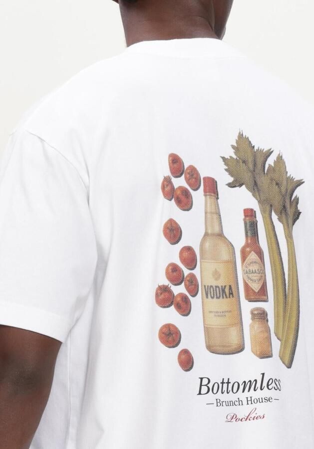 POCKIES Heren Polo's & T-shirts Bm Tee Wit - Foto 4