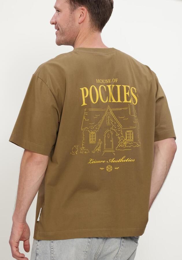 POCKIES Heren Polo's & T-shirts Cottage Tee Olijf - Foto 4