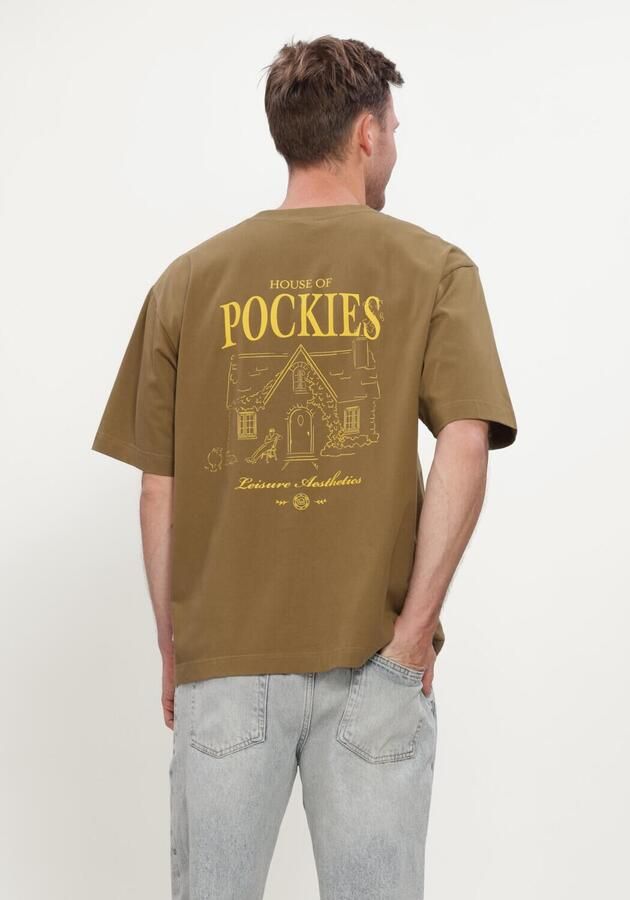 POCKIES Heren Polo's & T-shirts Cottage Tee Olijf