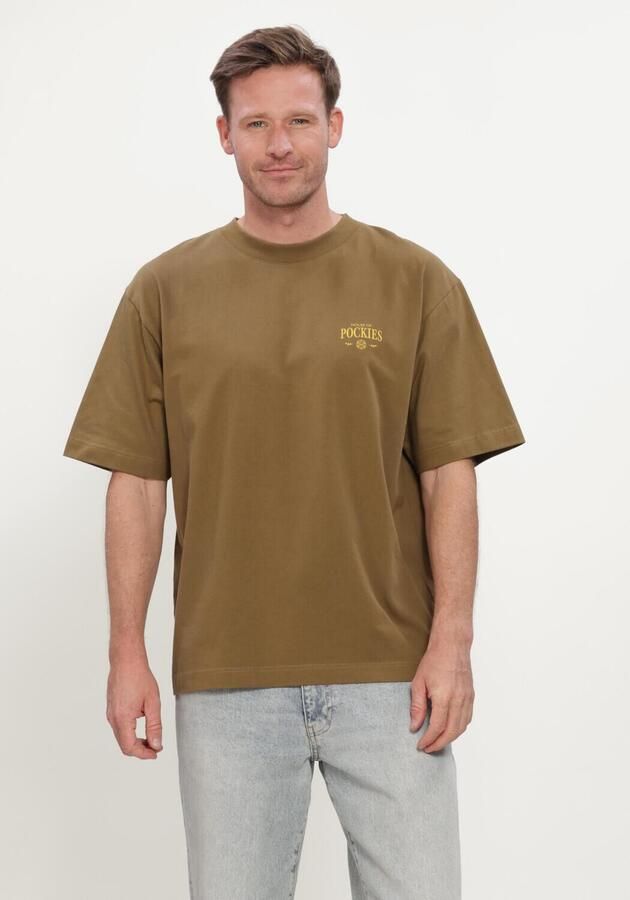 POCKIES Heren Polo's & T-shirts Cottage Tee Olijf - Foto 3
