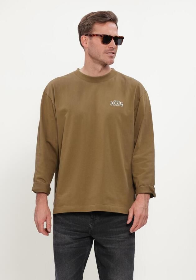 POCKIES Heren Polo's & T-shirts Duck Ls Khaki - Foto 3