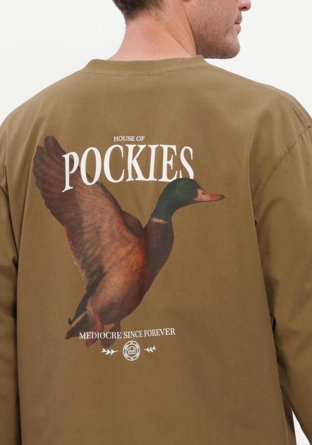 POCKIES Heren Polo's & T-shirts Duck Ls Khaki - Foto 4