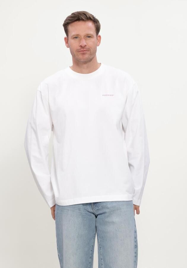 POCKIES Heren Polo's & T-shirts Move Slow Ls Wit - Foto 3