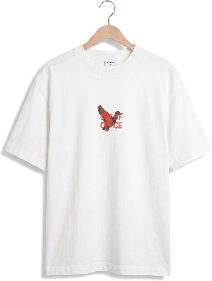 POCKIES Heren Polo's & T-shirts Ooo Tee Wit - Foto 2