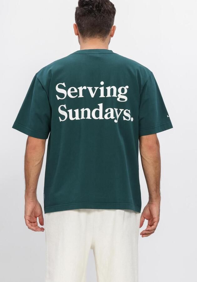 POCKIES Heren Polo's & T-shirts Sundays Tee Donkergroen - Foto 3
