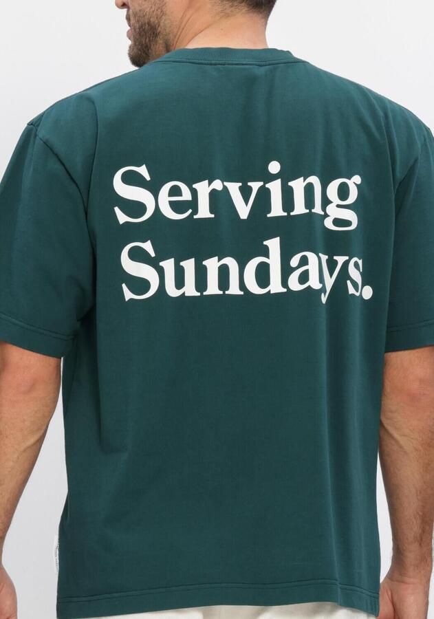 POCKIES Heren Polo's & T-shirts Sundays Tee Donkergroen - Foto 2