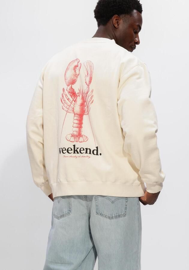 POCKIES Heren Truien & Vesten Lobster Weekend Crew Ecru - Foto 3