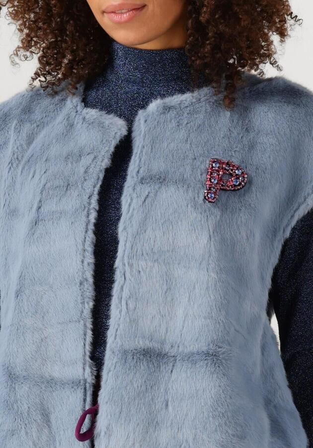 POM AMSTERDAM Dames Blazers Gilet Fur Misty Blue Lichtblauw - Foto 3