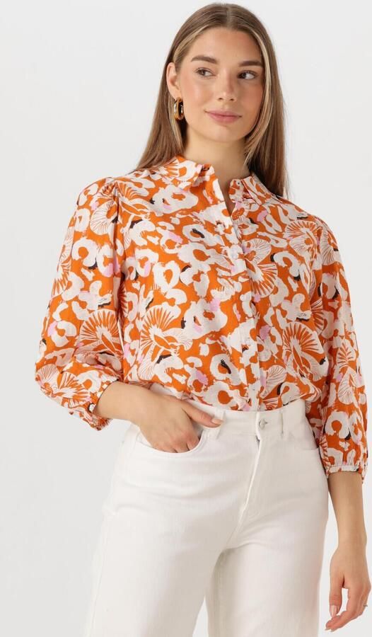 POM AMSTERDAM Dames Blouses Adventure Oranje - Foto 4