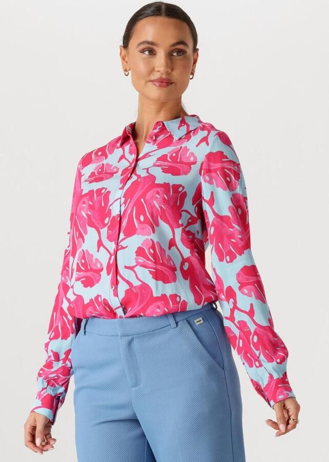 POM AMSTERDAM Dames Blouses Blouse Mila Urban Flora Blue Multi