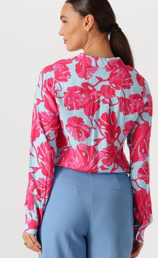 POM AMSTERDAM Dames Blouses Blouse Mila Urban Flora Blue Multi - Foto 4
