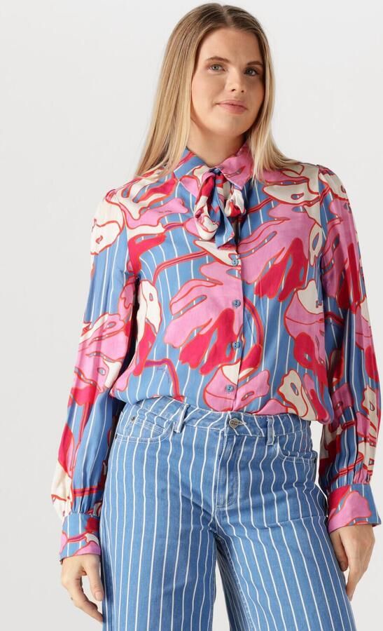 POM AMSTERDAM Dames Blouses Blouse Urban Flora Stripe Multi