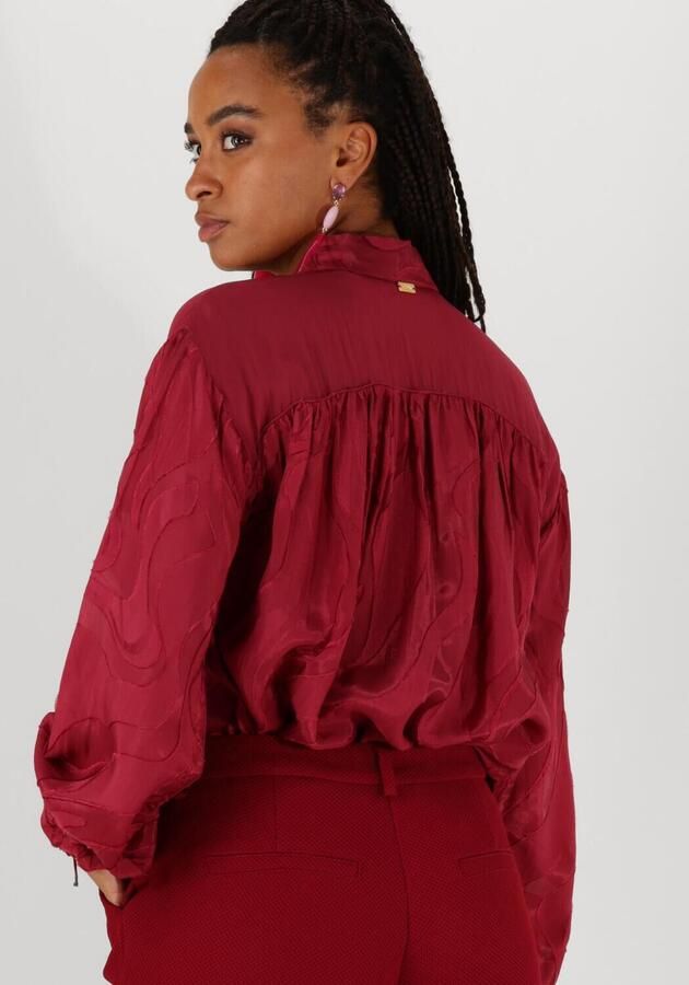 POM AMSTERDAM Dames Blouses Jaqcuard Burgundy Red Rood - Foto 3