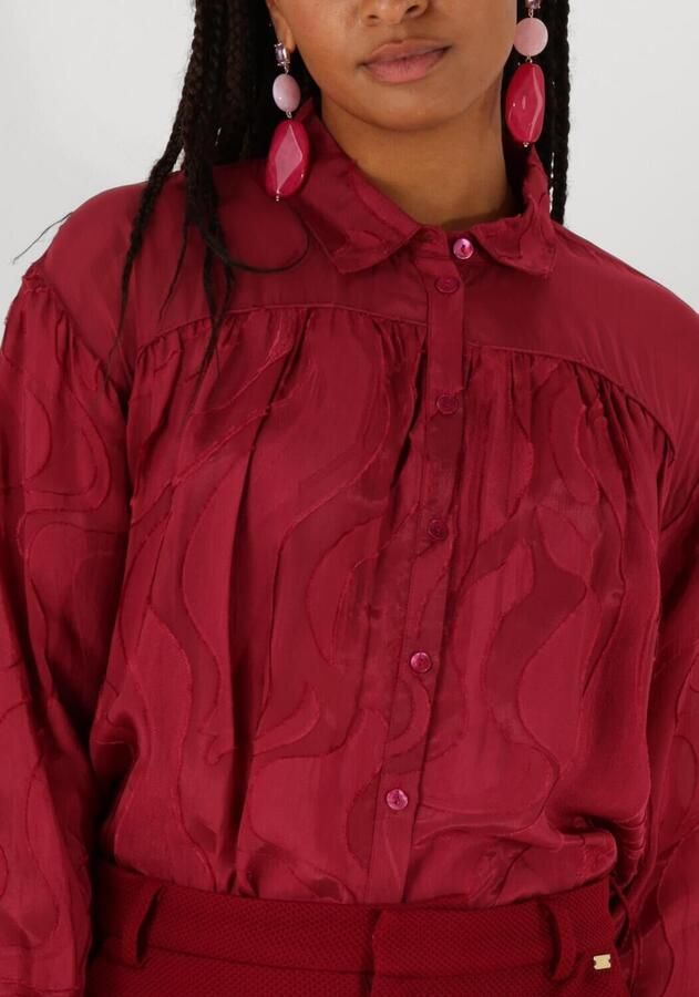 POM AMSTERDAM Dames Blouses Jaqcuard Burgundy Red Rood - Foto 2