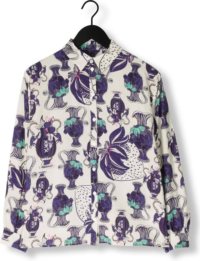 POM AMSTERDAM Dames Blouses Milly Vases Cream Multi