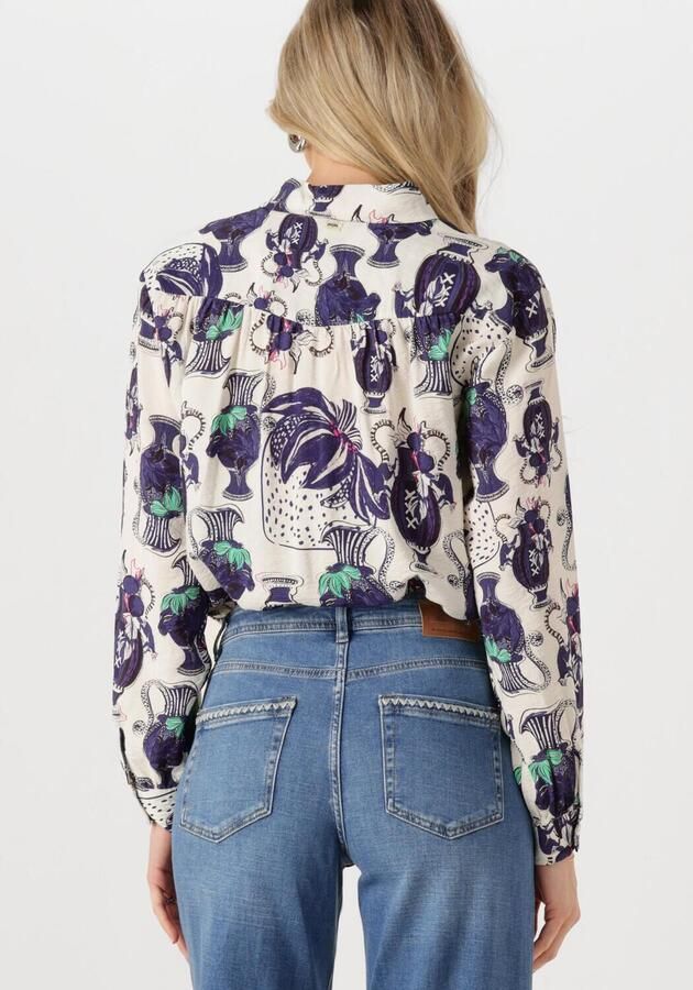 POM AMSTERDAM Dames Blouses Milly Vases Cream Multi - Foto 2