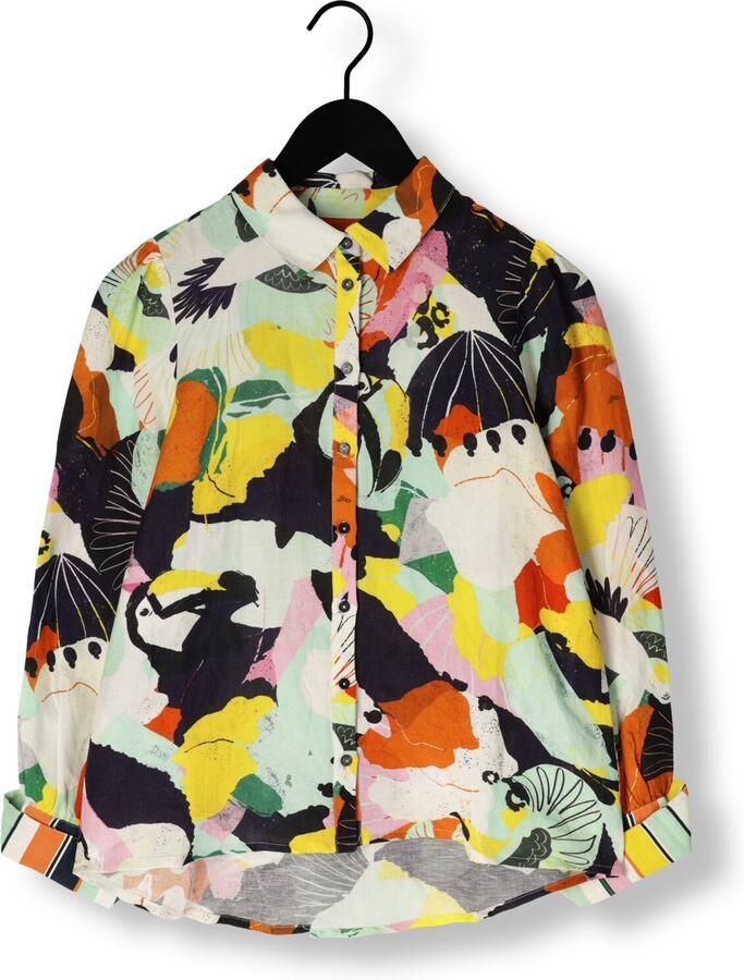 POM AMSTERDAM Dames Blouses Paradise Linen Multi