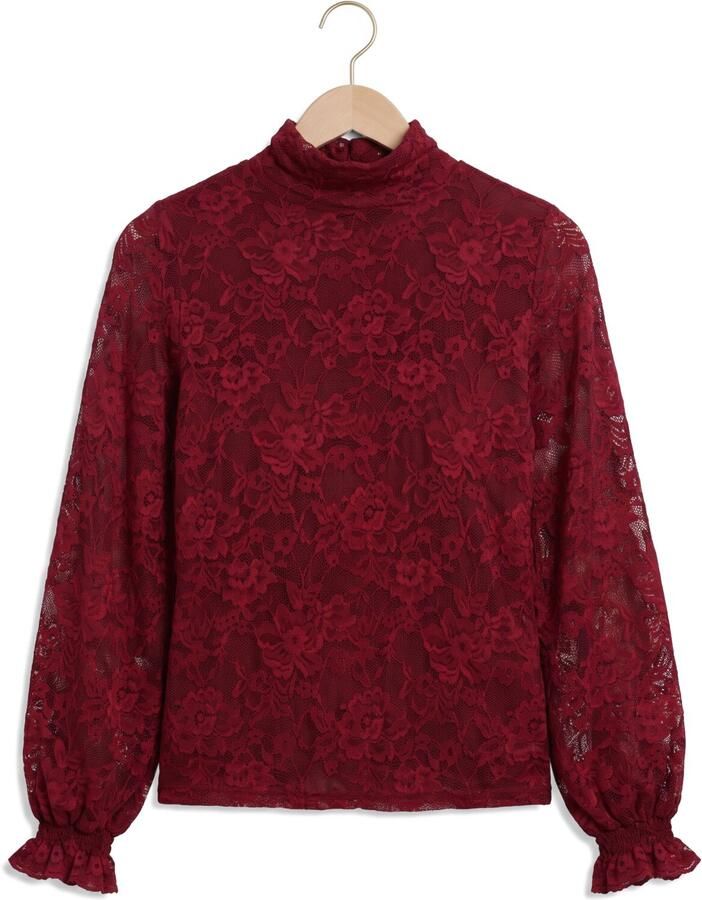 POM AMSTERDAM Dames Blouses Ruby Lace Burgundy Red Bordeaux - Foto 2