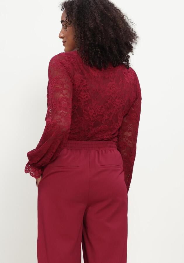 POM AMSTERDAM Dames Blouses Ruby Lace Burgundy Red Bordeaux - Foto 4