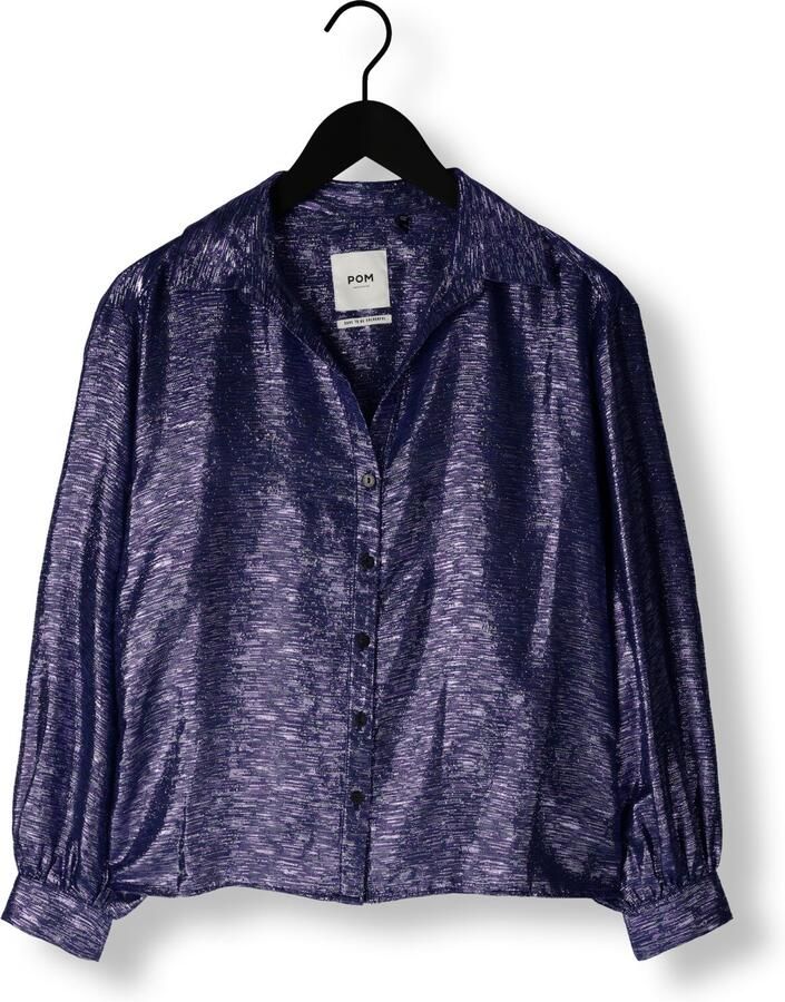 POM AMSTERDAM Dames Blouses Violet Festive Blue Paars