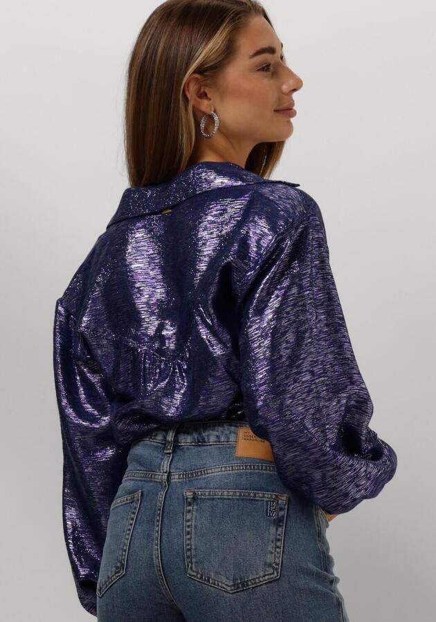 POM AMSTERDAM Dames Blouses Violet Festive Blue Paars - Foto 2