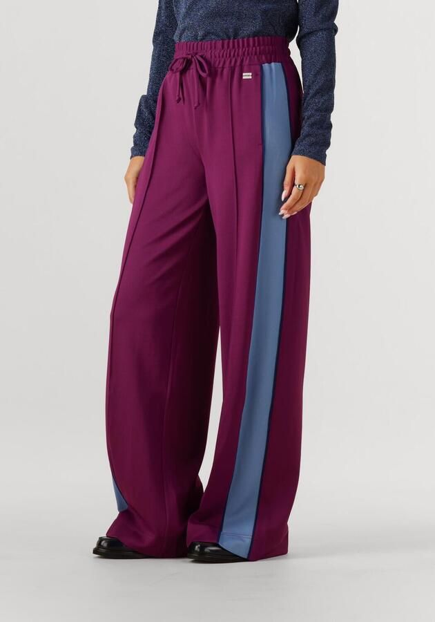 POM AMSTERDAM Dames Broeken Pants Colourblock Plum Paars - Foto 4