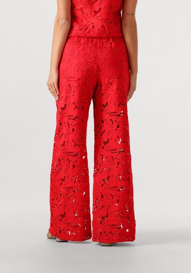 POM AMSTERDAM Dames Broeken Pants Lace Bloom Red Rood - Foto 2