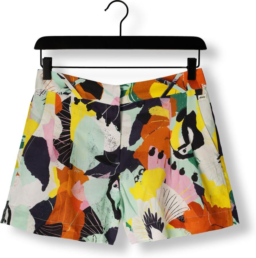 POM AMSTERDAM Dames Broeken Paradise Linen Short Multi