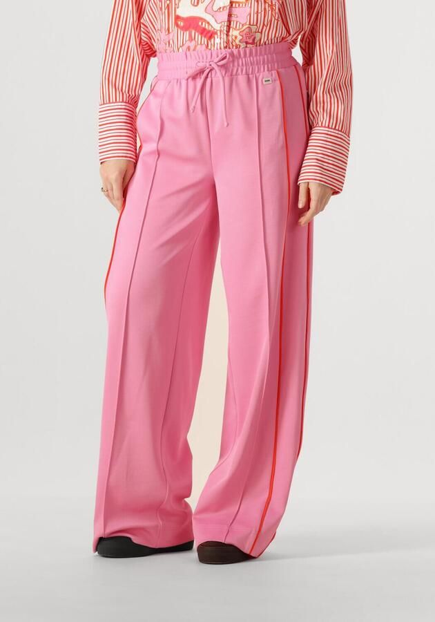POM AMSTERDAM Dames Broeken Trackpants Colourblock Cheering Pink Roze