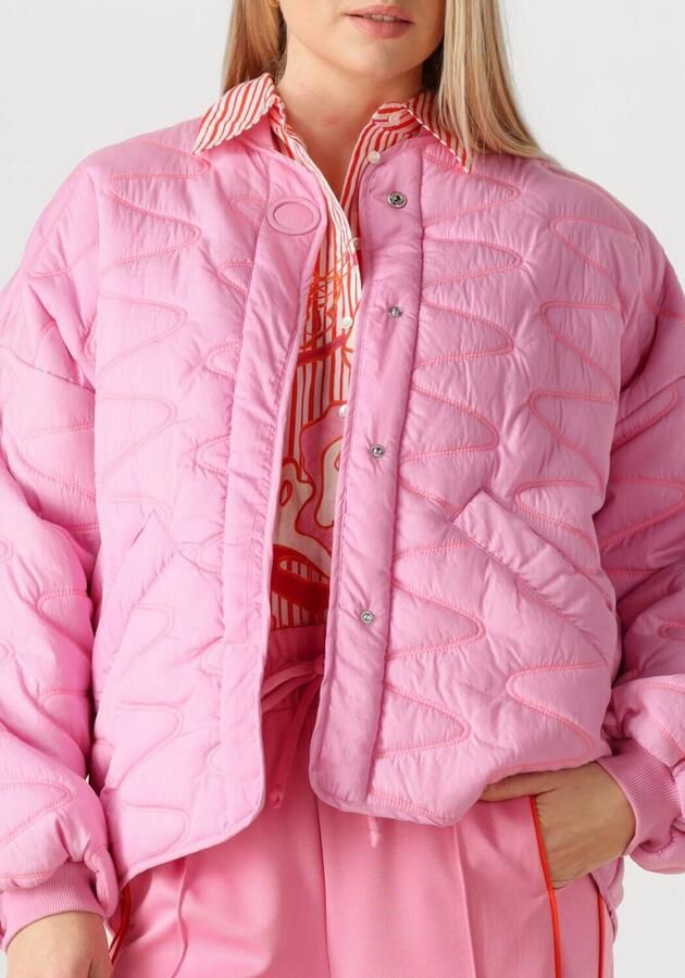 POM AMSTERDAM Dames Jassen Jacket Quilted Cheering Pink Roze - Foto 3