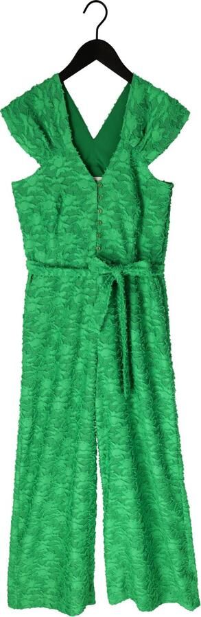 POM AMSTERDAM Dames Jumpsuits Jumpsuit Palm Green Jacquard Groen - Foto 4