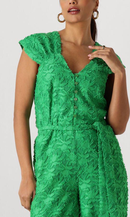 POM AMSTERDAM Dames Jumpsuits Jumpsuit Palm Green Jacquard Groen - Foto 3