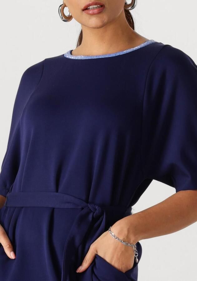 POM AMSTERDAM Dames Jurken Dress Macy Night Blue Donkerblauw - Foto 3