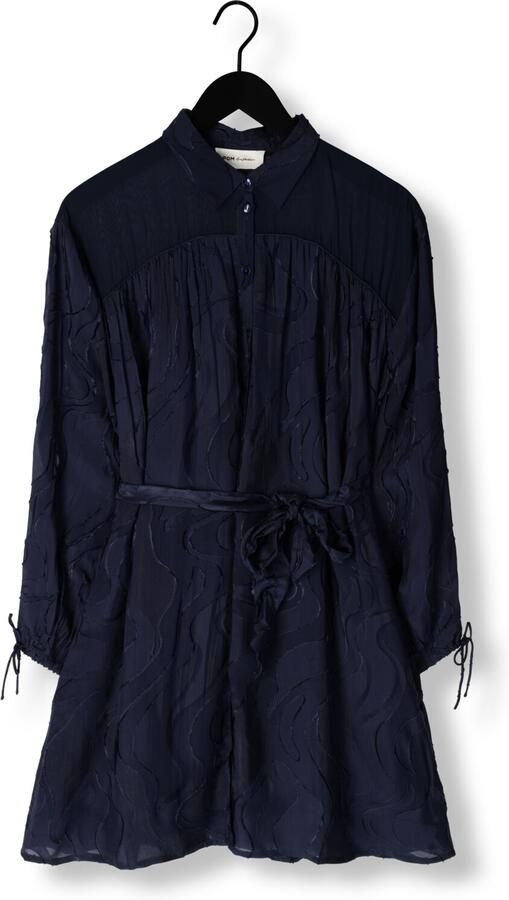 POM AMSTERDAM Dames Jurken Jacquard Midnight Blue Blauw - Foto 3