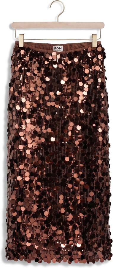 POM AMSTERDAM Dames Rokken Lina Chocolate Brown Bruin - Foto 4