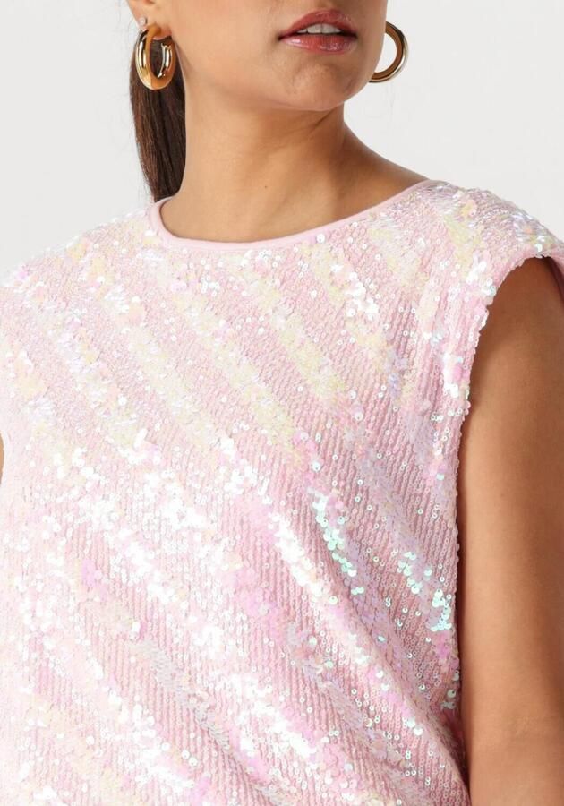 POM AMSTERDAM Dames Tops & T-shirts Top Sequins Shell Pink Roze - Foto 2