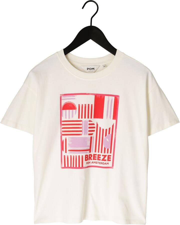 POM AMSTERDAM Dames Tops & T-shirts Tshirt Breeze Gebroken Wit - Foto 2