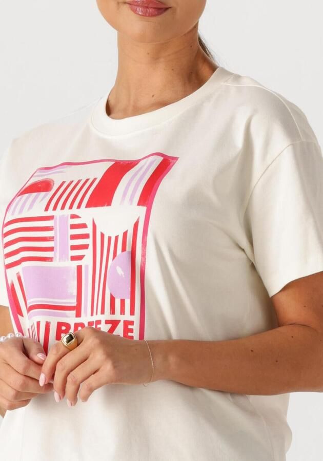 POM AMSTERDAM Dames Tops & T-shirts Tshirt Breeze Gebroken Wit - Foto 3