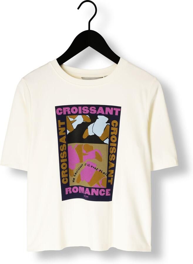 POM AMSTERDAM Dames Tops & T-shirts Tshirt Croissant Romane Wit