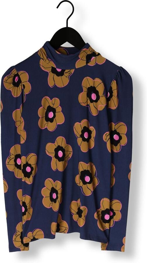 POM AMSTERDAM Dames Tops & T-shirts Turtleneck Fleurs Parfaites Donkerblauw - Foto 3