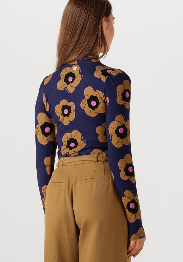 POM AMSTERDAM Dames Tops & T-shirts Turtleneck Fleurs Parfaites Donkerblauw