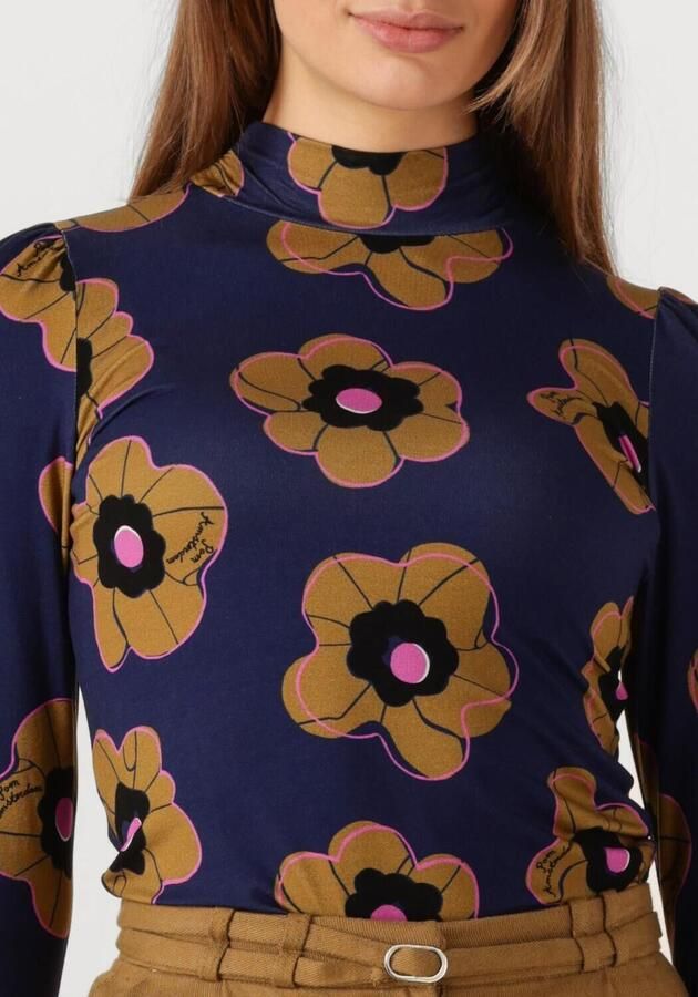 POM AMSTERDAM Dames Tops & T-shirts Turtleneck Fleurs Parfaites Donkerblauw - Foto 2